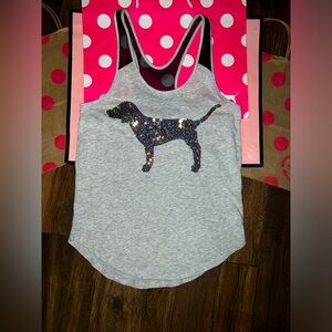 VS PINK SIZE XS RARE HTF DOG BLING TANK.